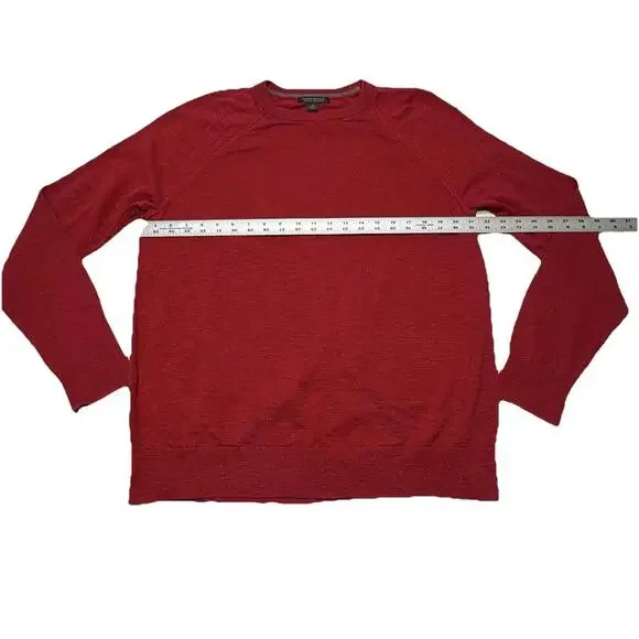 Banana Republics Organic SLUB Cotton Men’s Large Red Sweater - Picture 4 of 11